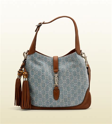 gucci gg canvas jackie bag|gucci jackie denim bag.